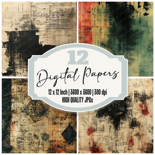 Sigil Receipt Barcode Digital Paper Pack (DDD003485)