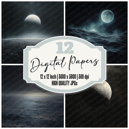 Silent Moon Void Digital Paper Pack (DDD003487)