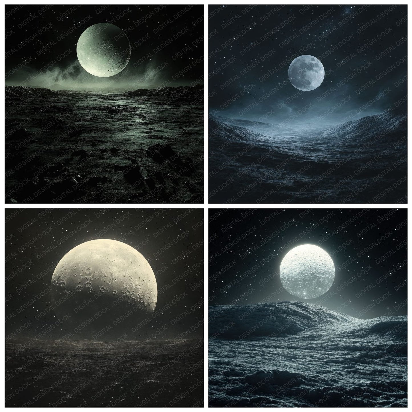 Silent Moon Void Digital Paper Pack (DDD003487)