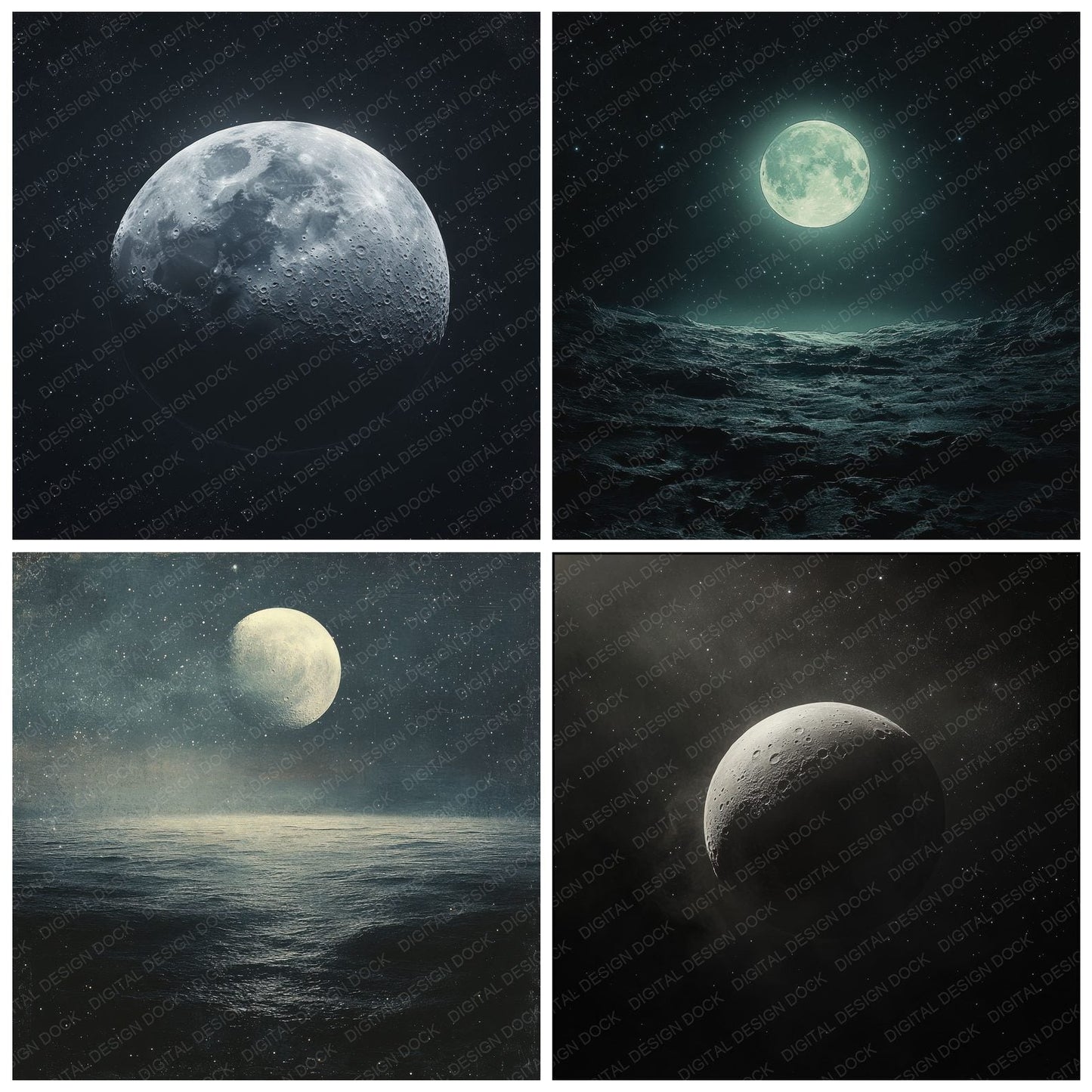 Silent Moon Void Digital Paper Pack (DDD003487)