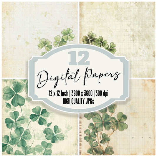 Sketch Clover Notepad Digital Paper Pack (DDD003533)