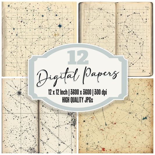 Sketch Constellation Notepad Digital Paper Pack (DDD003534)