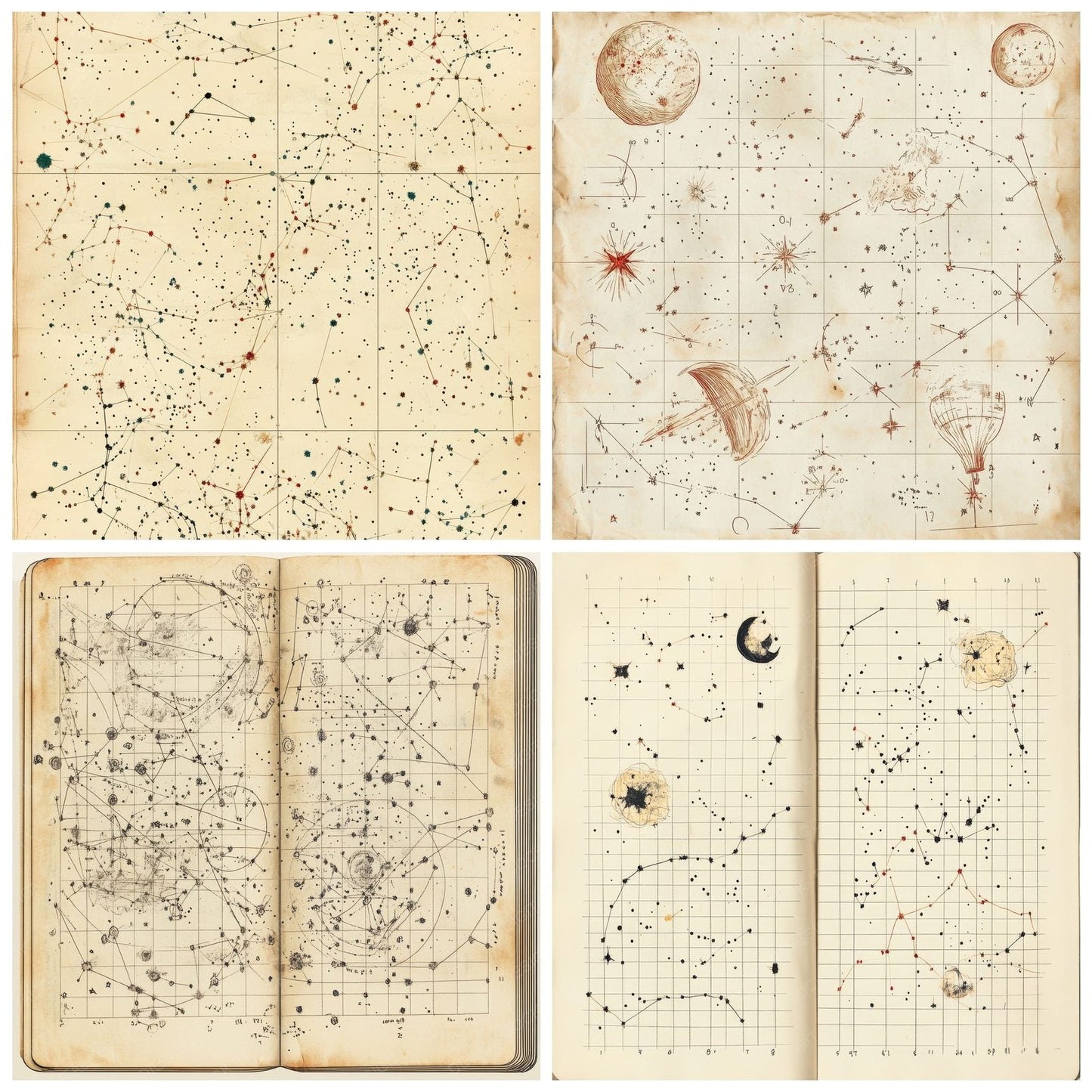 Sketch Constellation Notepad Digital Paper Pack (DDD003534)