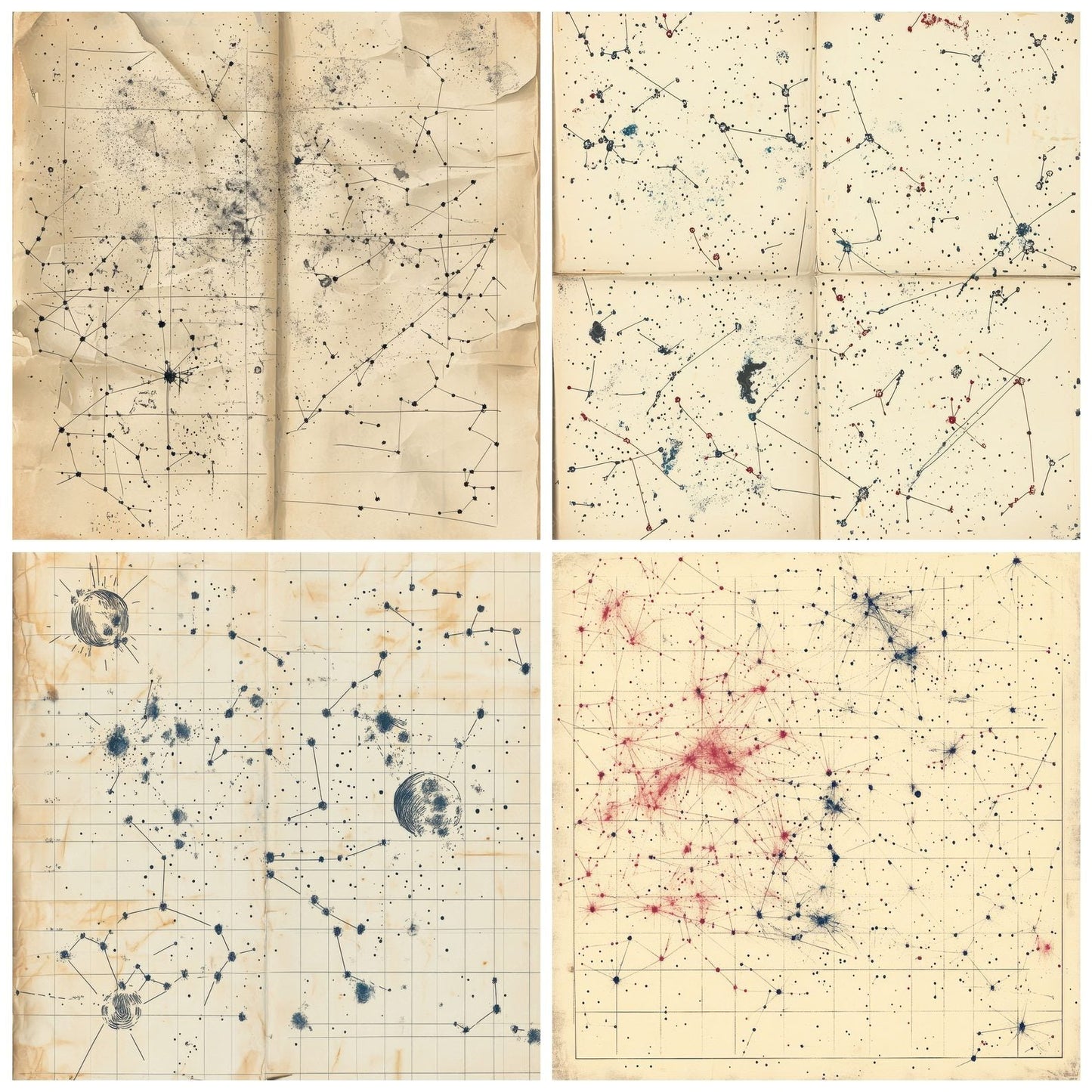 Sketch Constellation Notepad Digital Paper Pack (DDD003534)
