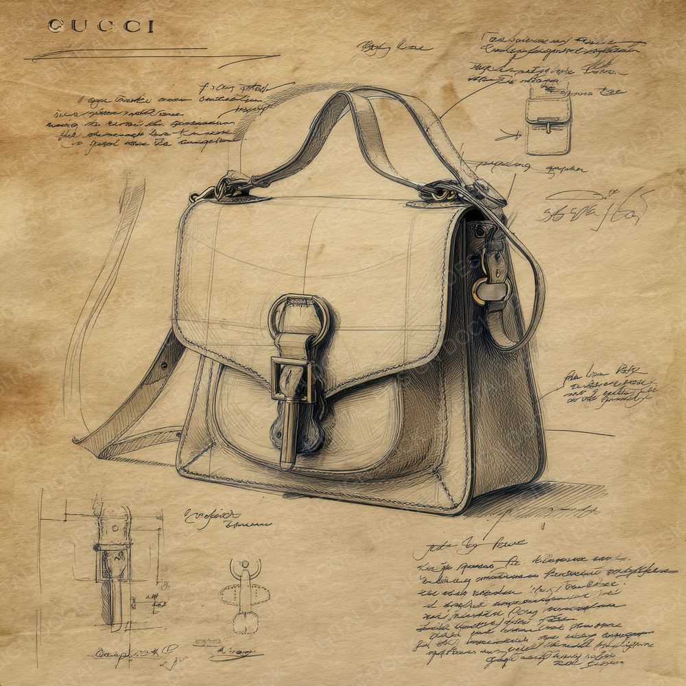 Sketch Gucci Jackie 1961 Bag Digital Paper Pack (DDD003568)