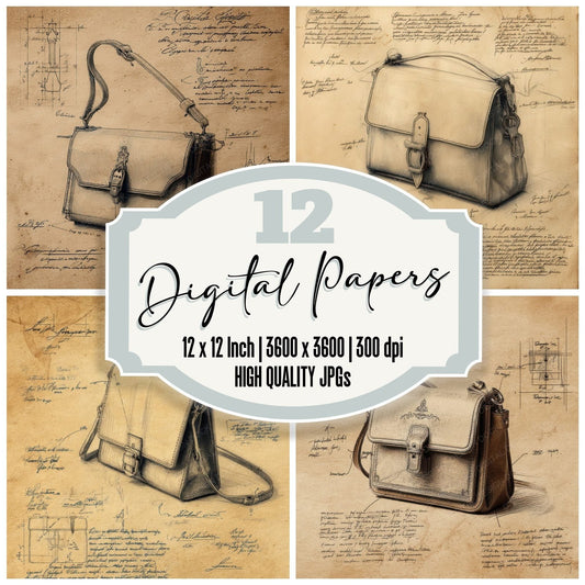 Sketch Mini Crossbody Flap Bag Digital Paper Pack (DDD003618)