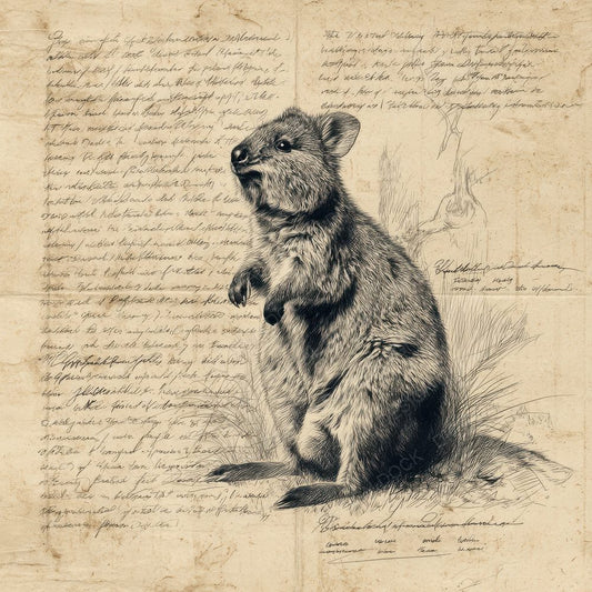Sketch Quokka Island Form Digital Paper Pack (DDD003650)