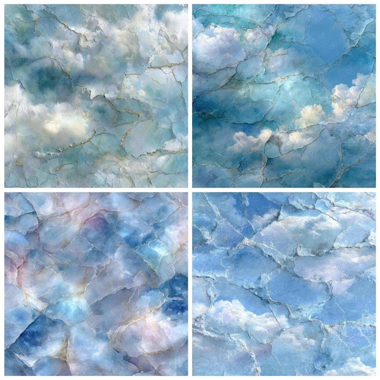 Skyglass Cloud Fracture Shine Digital Paper Pack (DDD003719)