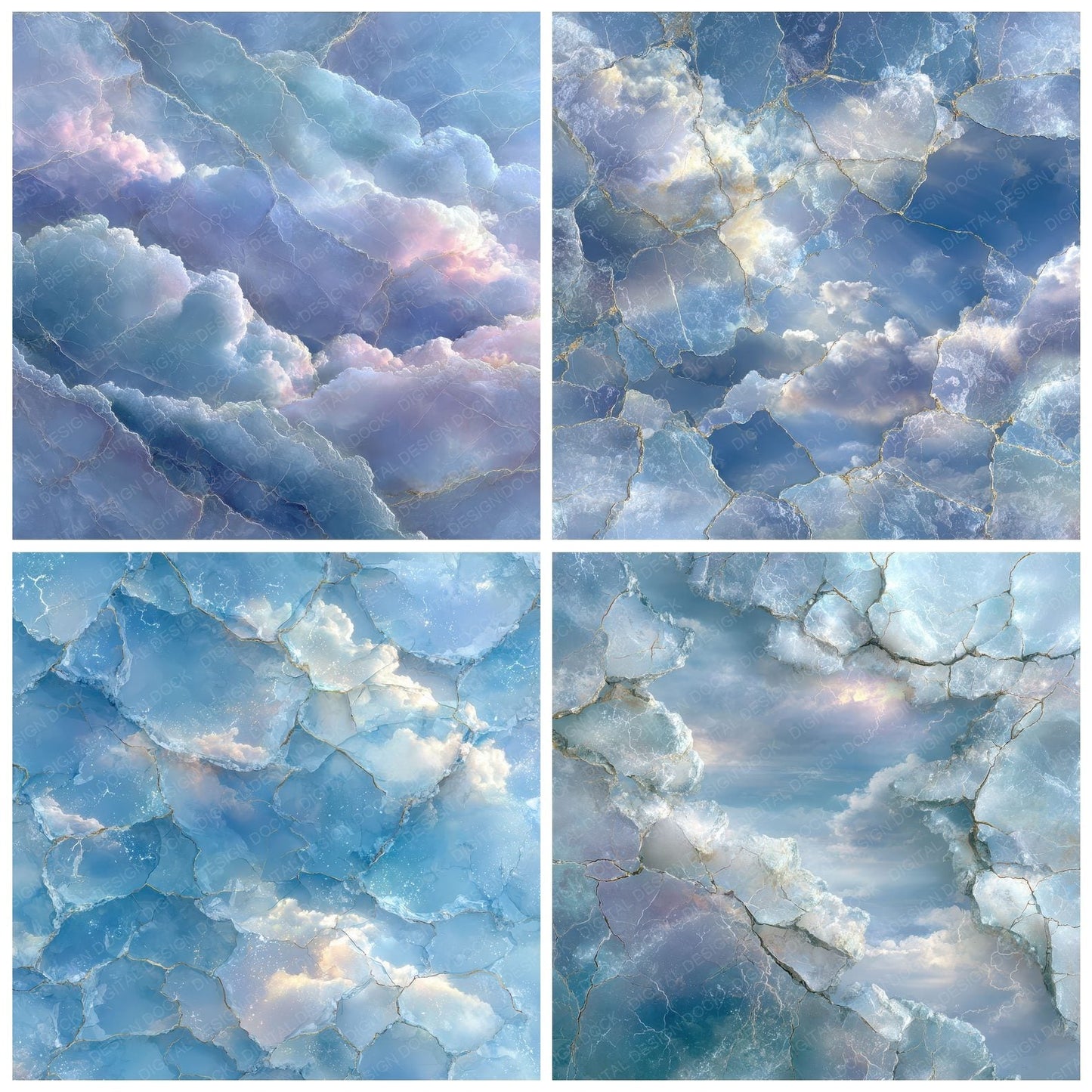Skyglass Cloud Fracture Shine Digital Paper Pack (DDD003719)