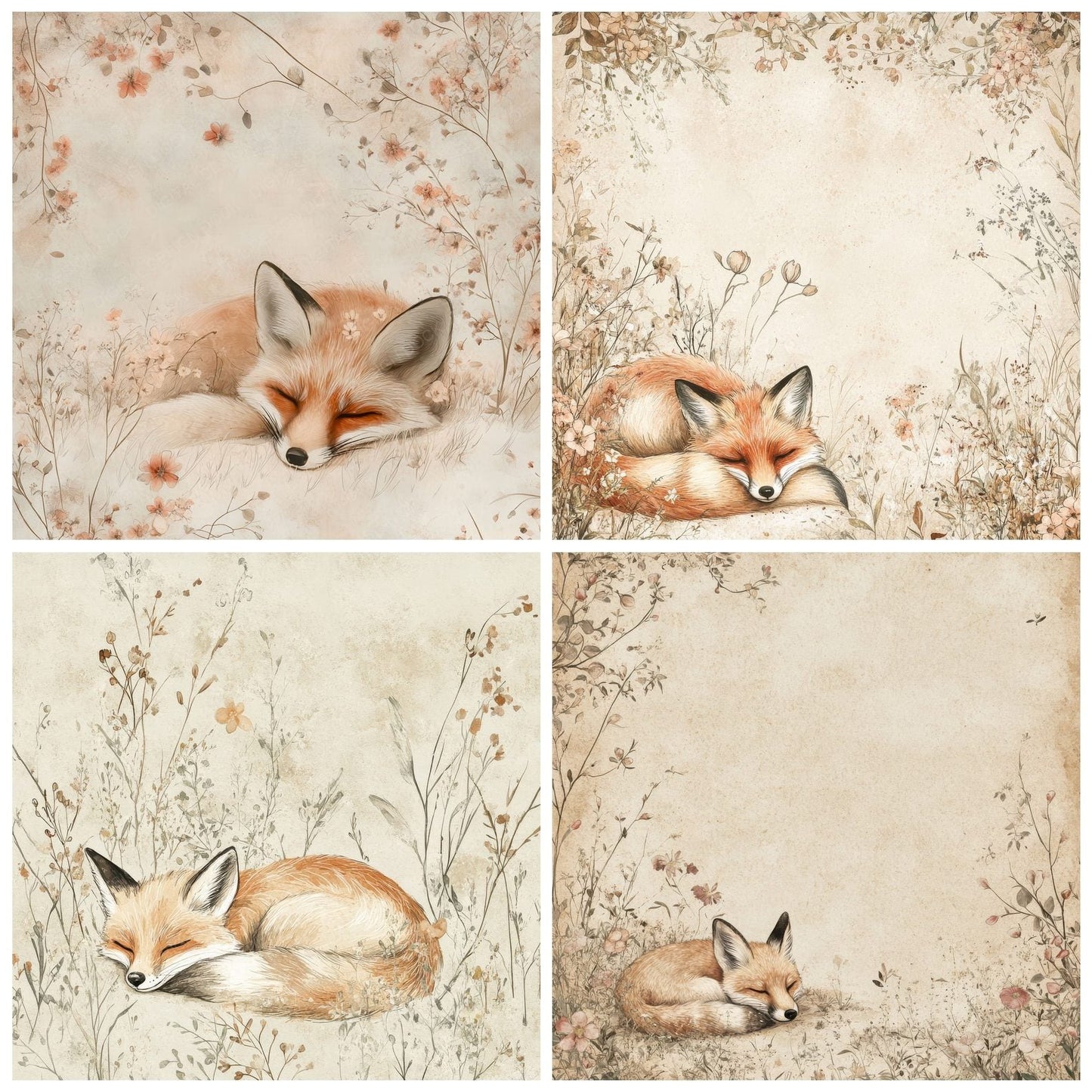 Sleeping Fox Meadow Digital Paper Pack (DDD003728)