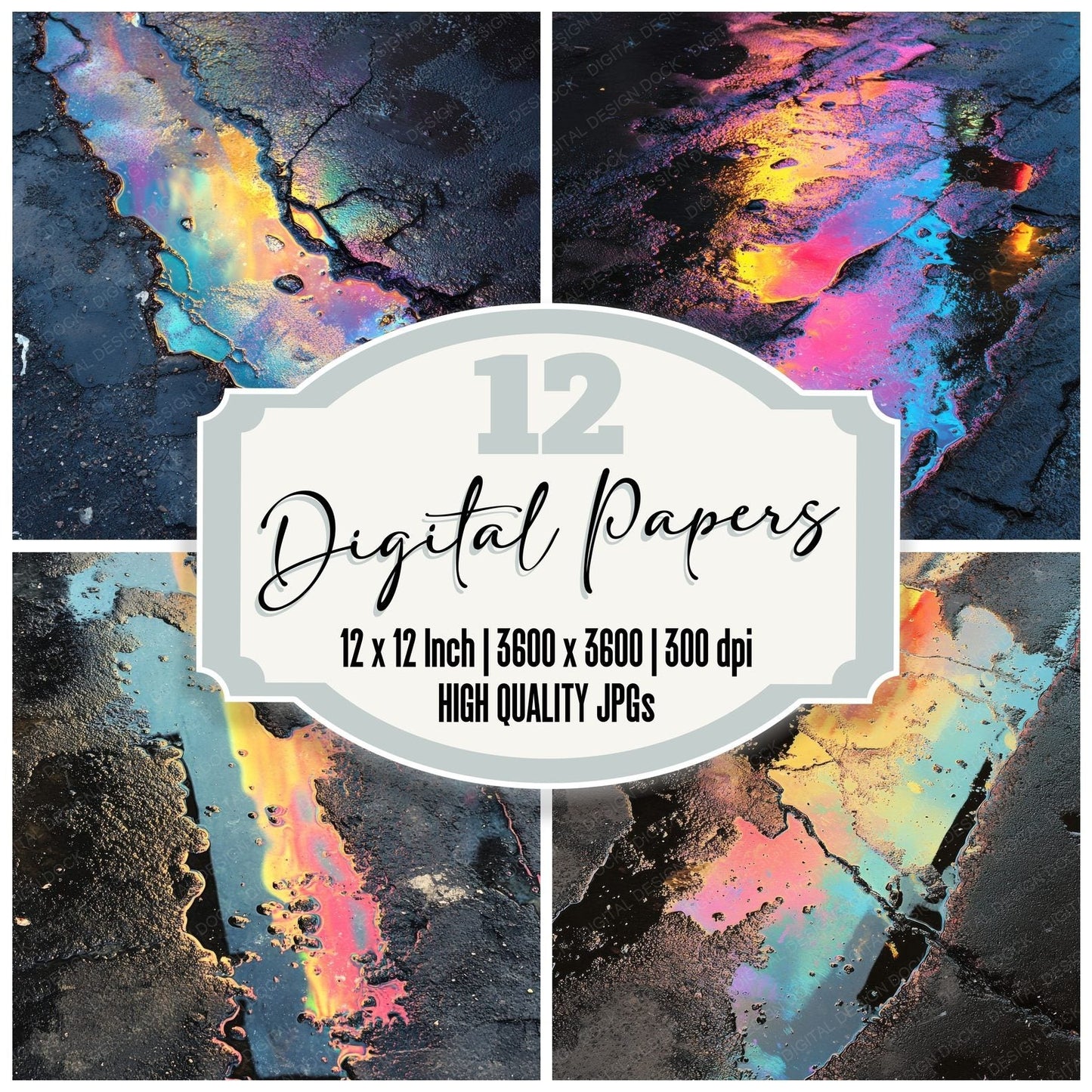 Slick Pavement Spill Digital Paper Pack (DDD003729)