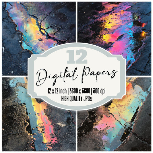 Slick Pavement Spill Digital Paper Pack (DDD003729)
