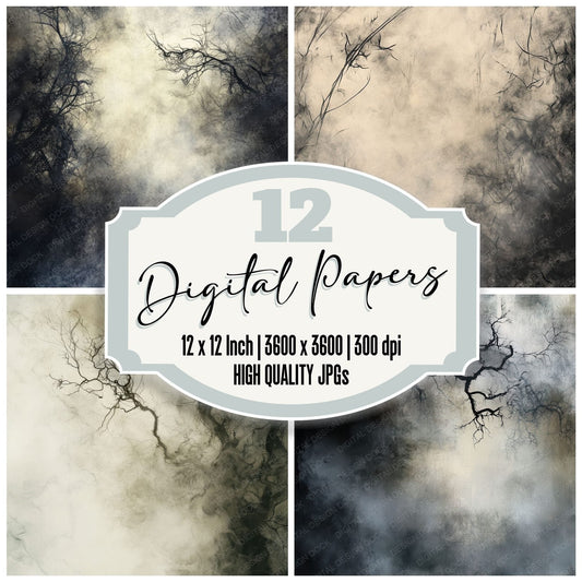 Smoke Tendrils Ghostly Digital Paper Pack (DDD003733)