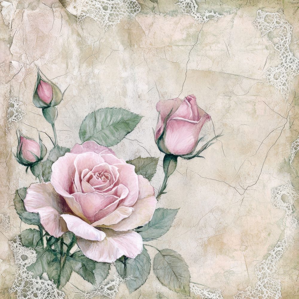 Soft Lace Bloom Digital Paper Pack (DDD003752)