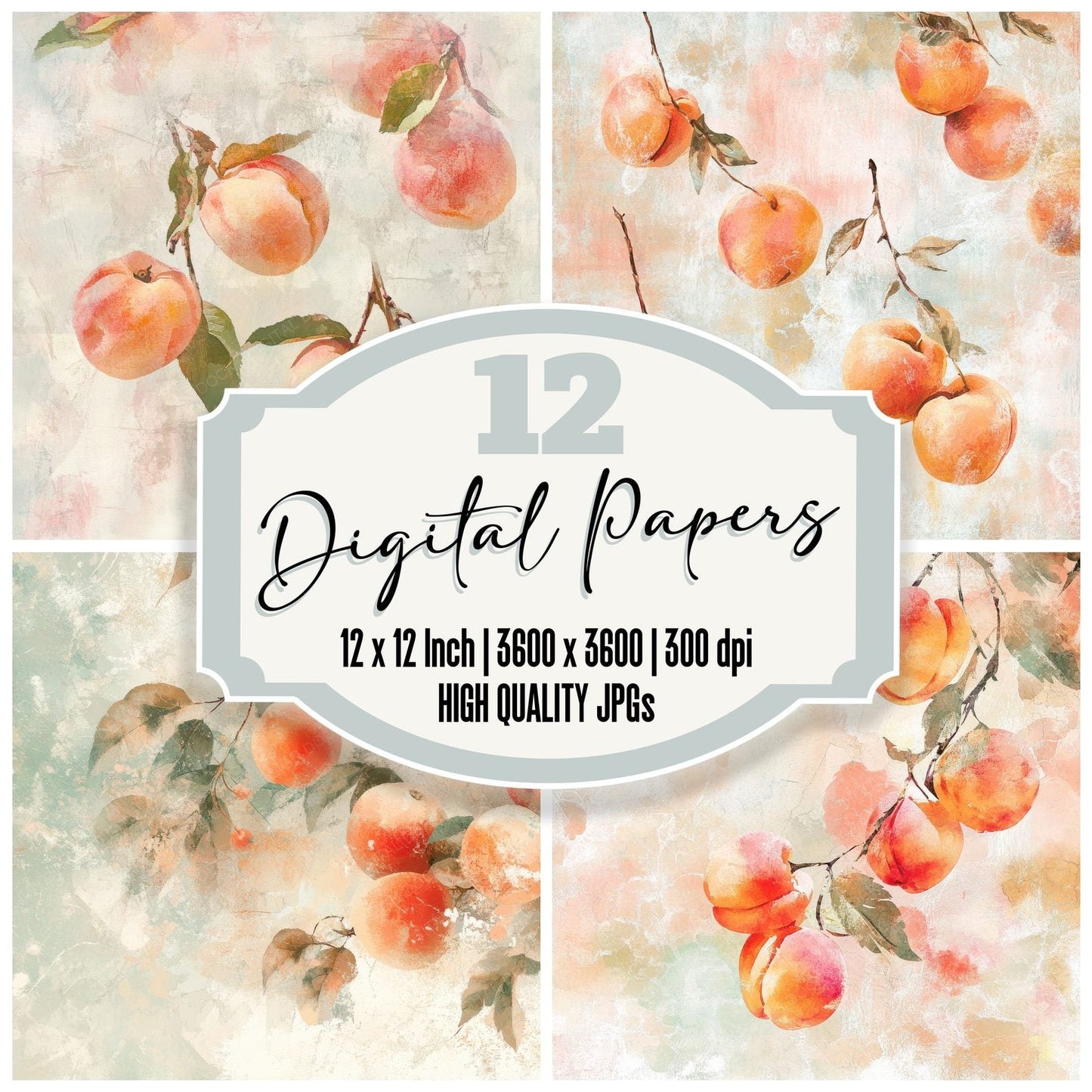 Soft Pastel Orchard Digital Paper Pack (DDD003757)