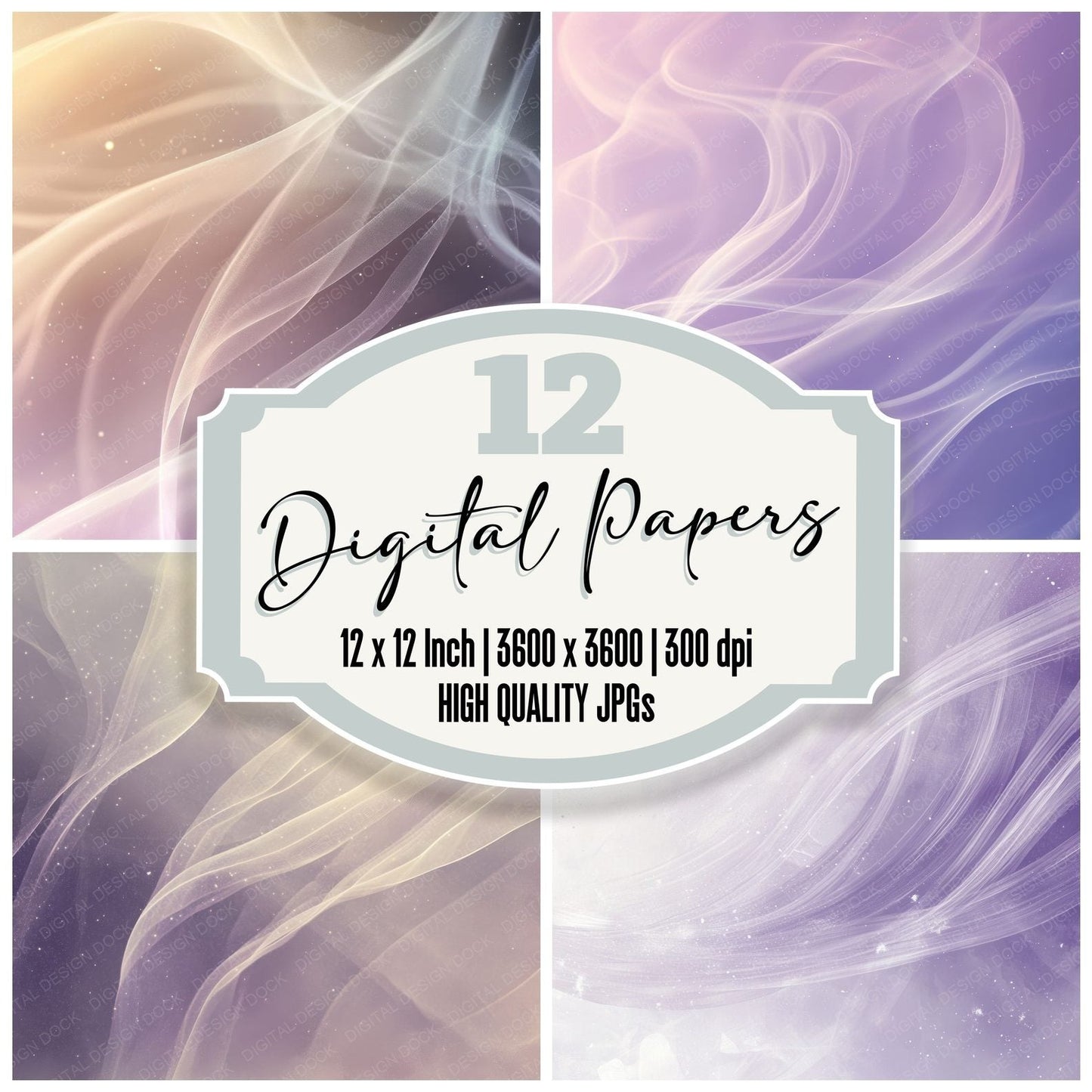 Soft White Glow Digital Paper Pack (DDD003763)