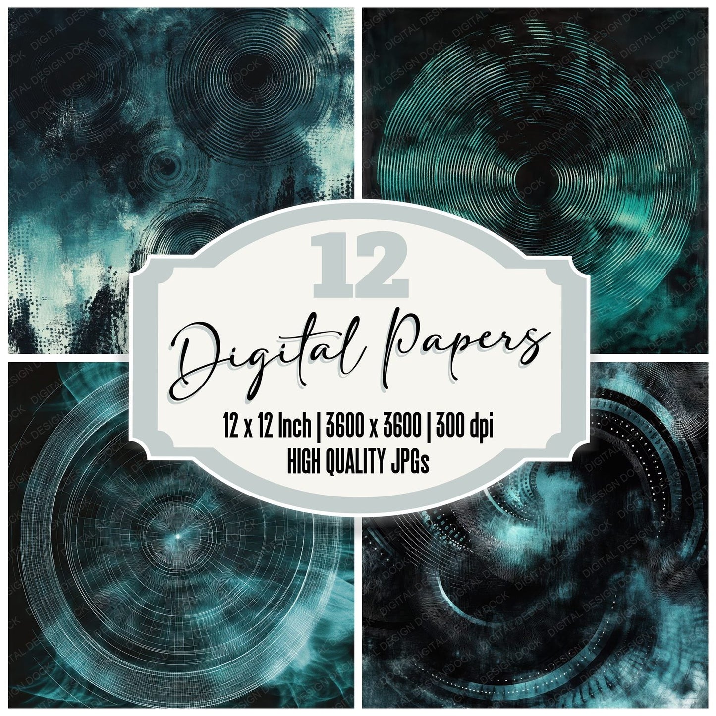 Sonar Pulse Rings Digital Paper Pack (DDD003766)