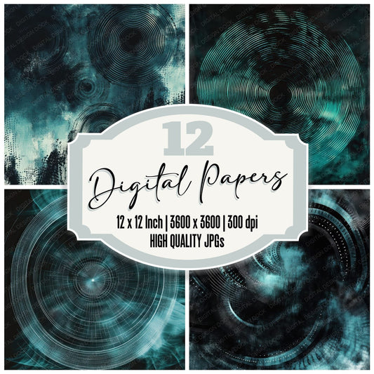 Sonar Pulse Rings Digital Paper Pack (DDD003766)
