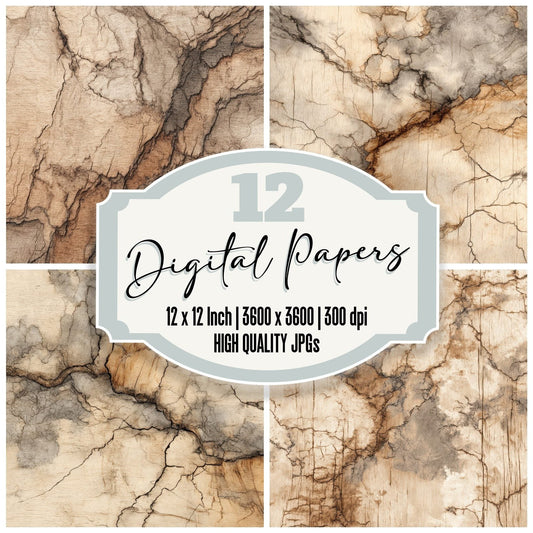 Spalted Maple Ink Vein Digital Paper Pack (DDD003781)