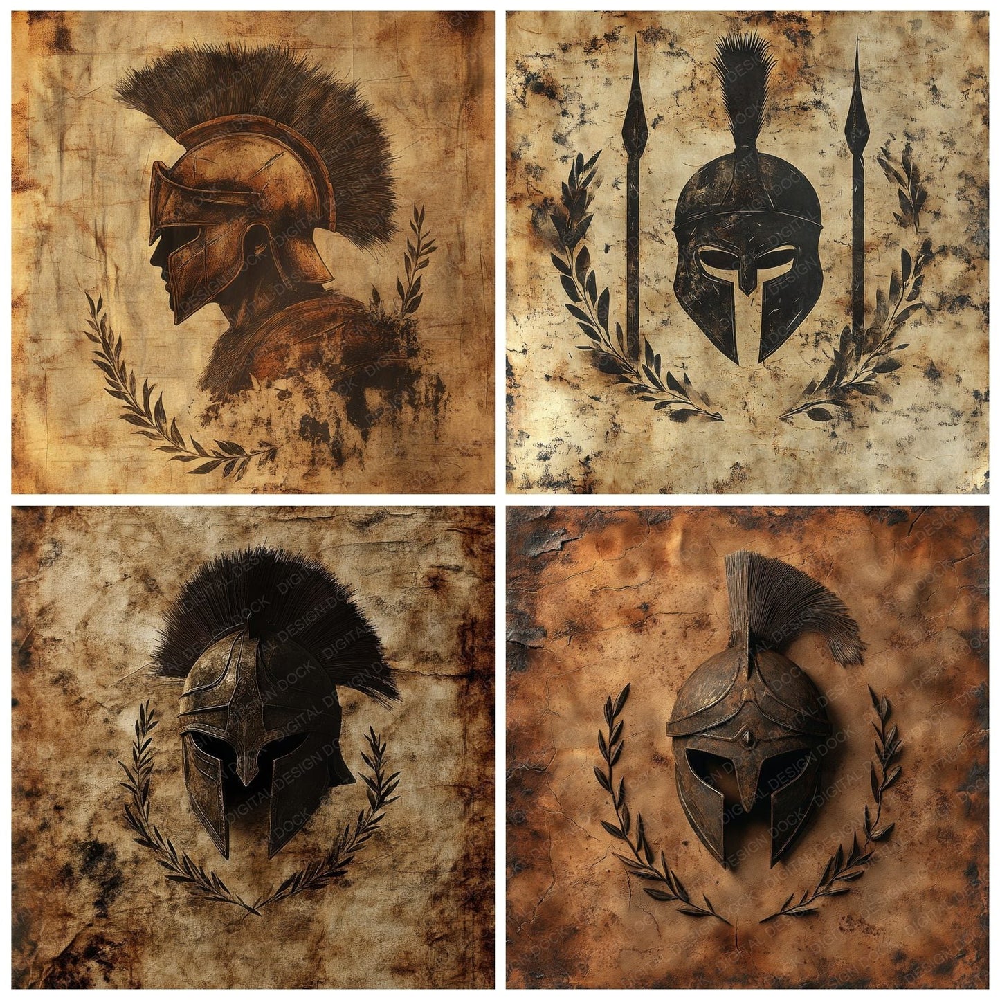 Spartan Spear Helmet Digital Paper Pack (DDD003783)