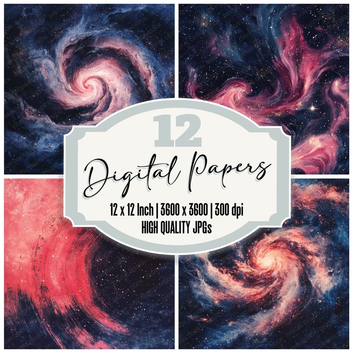 Spiral Galaxy Bloom Digital Paper Pack (DDD003786)