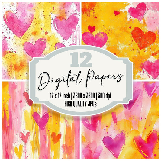 Splash Confetti Love Digital Paper Pack (DDD003789)