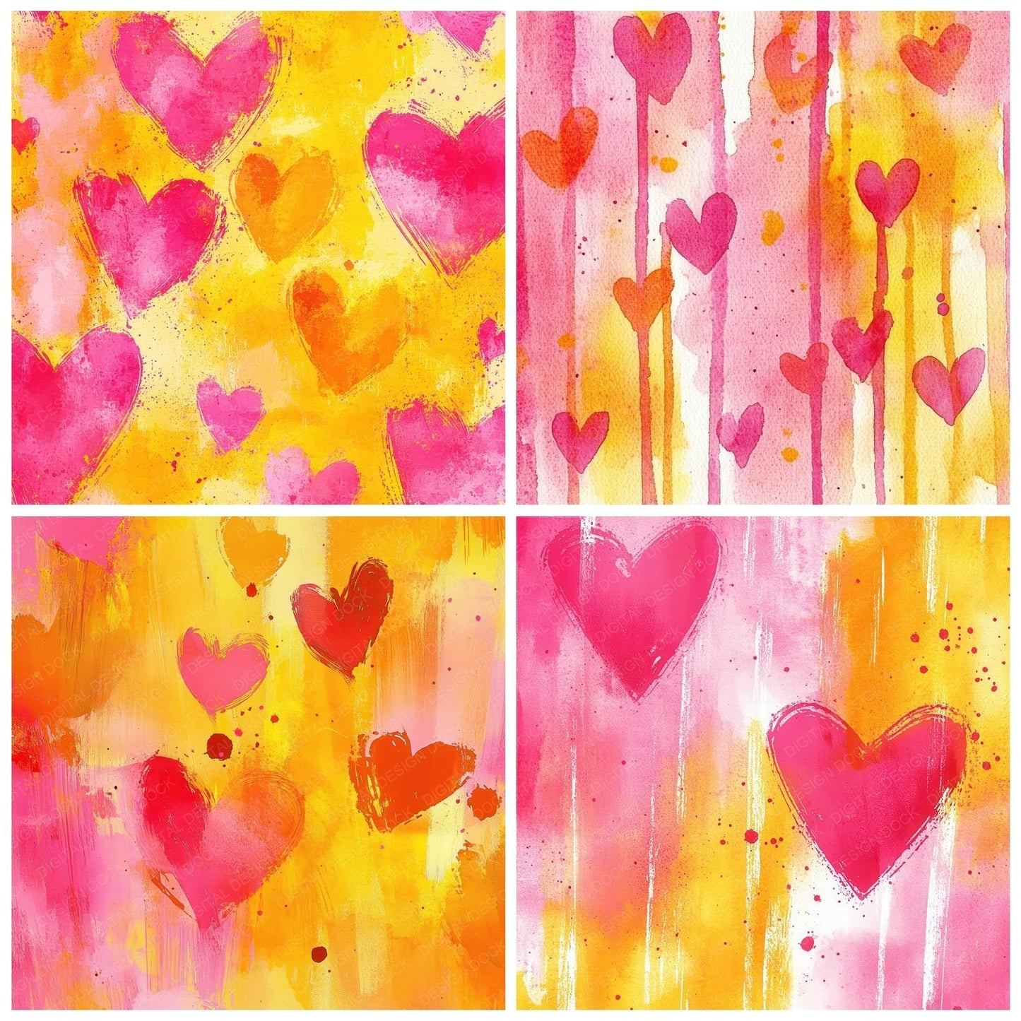 Splash Confetti Love Digital Paper Pack (DDD003789)