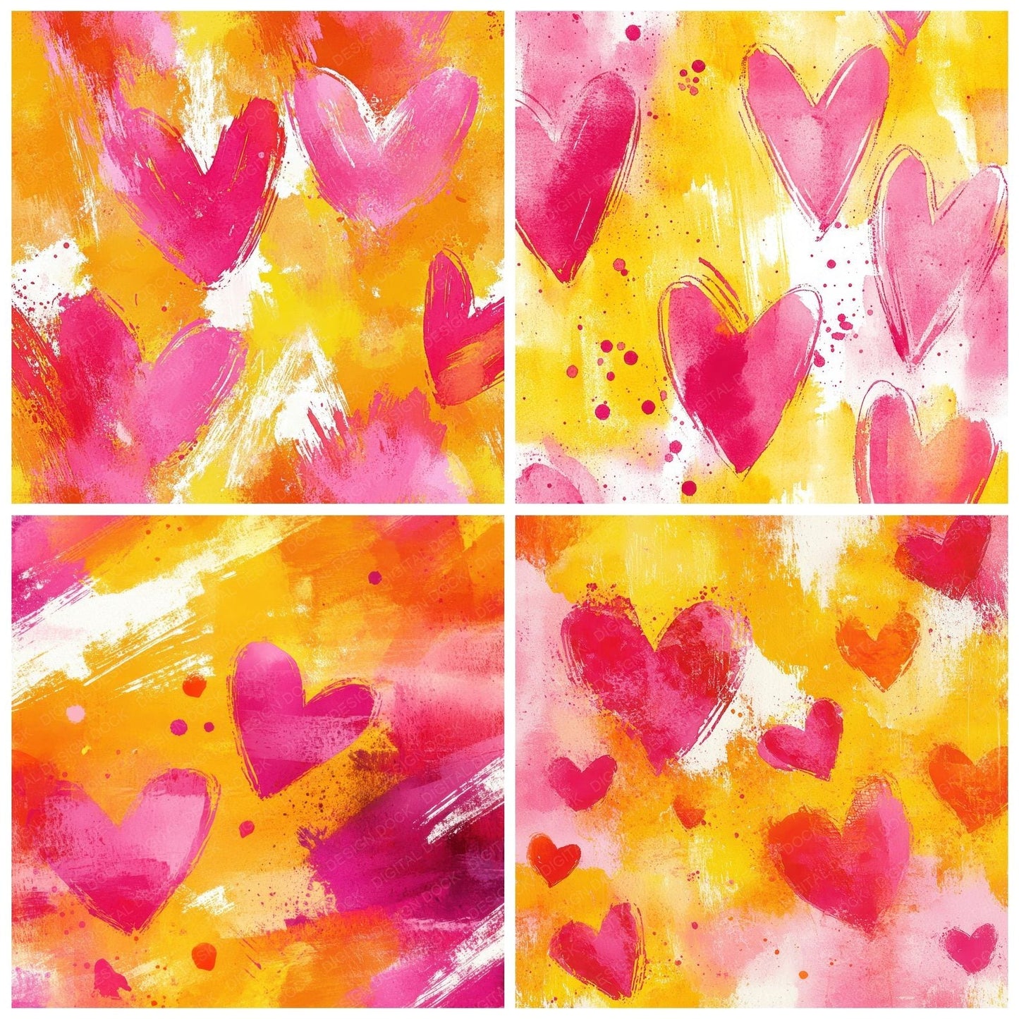 Splash Confetti Love Digital Paper Pack (DDD003789)