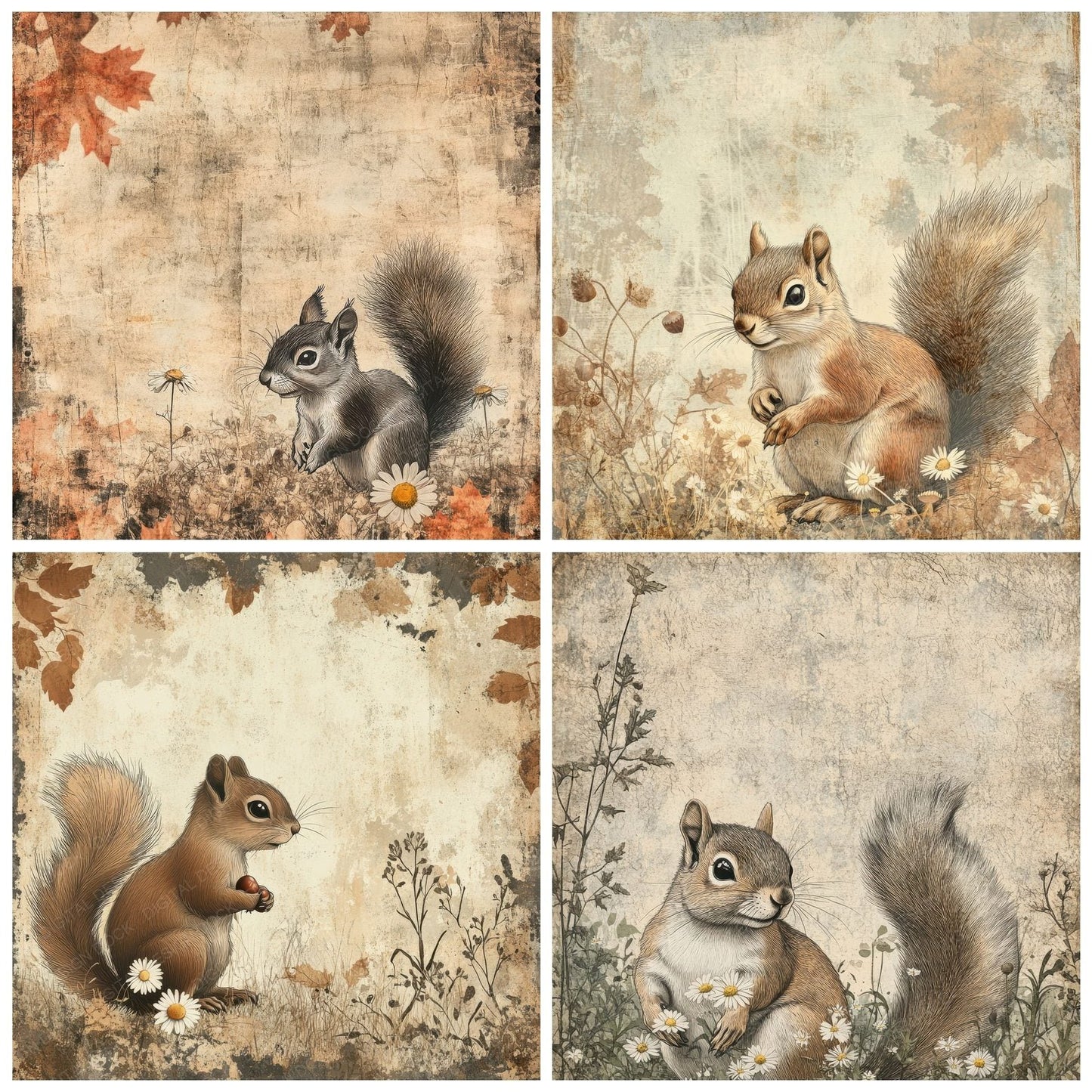 Squirrel Acorn Whisper Digital Paper Pack (DDD003828)