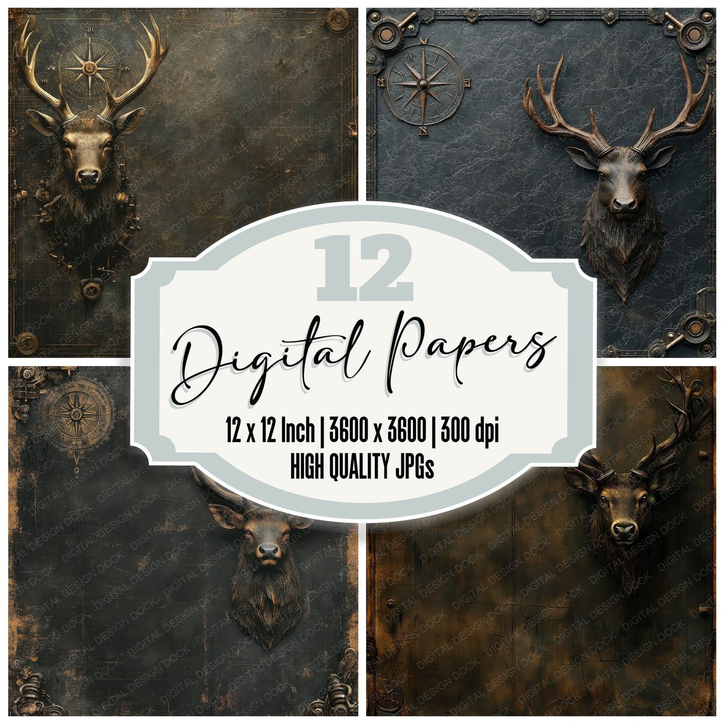 Stag Gauge Steam Edge Digital Paper Pack (DDD003829)