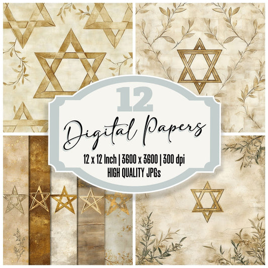 Star David Mosaic Digital Paper Pack (DDD003839)