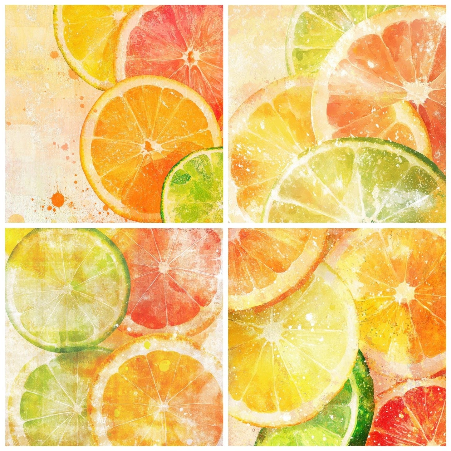 Sun Kissed Citrus Background Digital Paper Pack (DDD003892)
