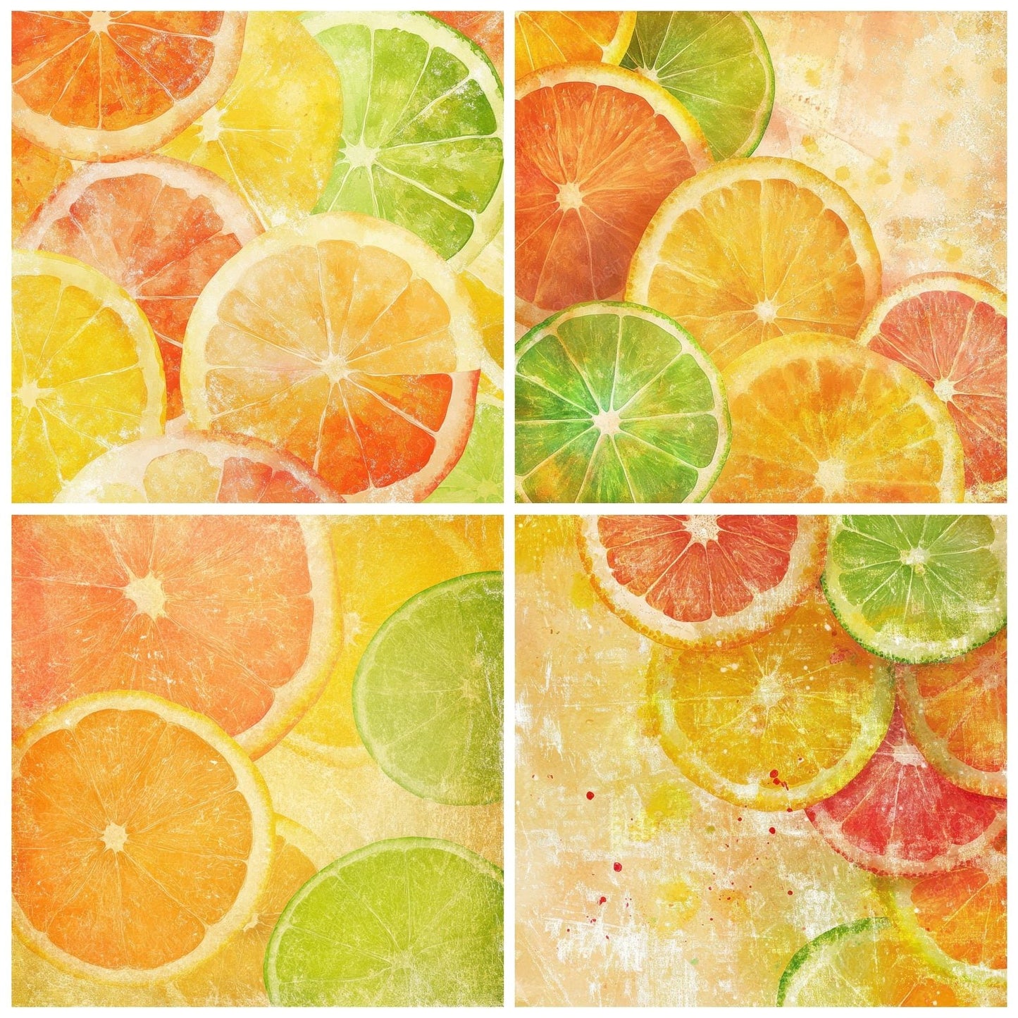Sun Kissed Citrus Background Digital Paper Pack (DDD003892)