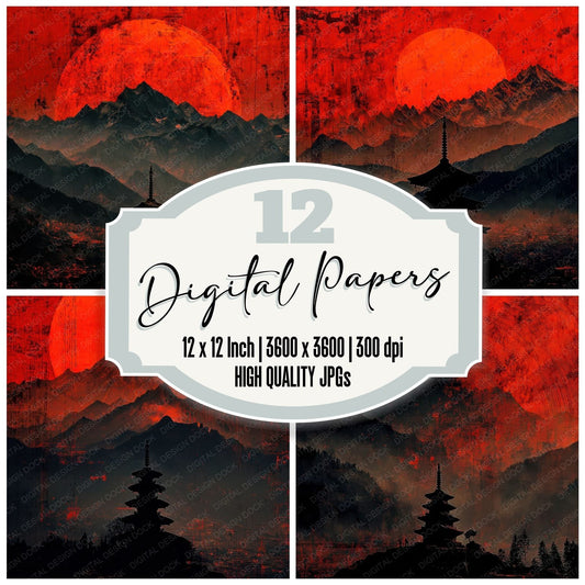 Sun Pagoda Mist Digital Paper Pack (DDD003893)