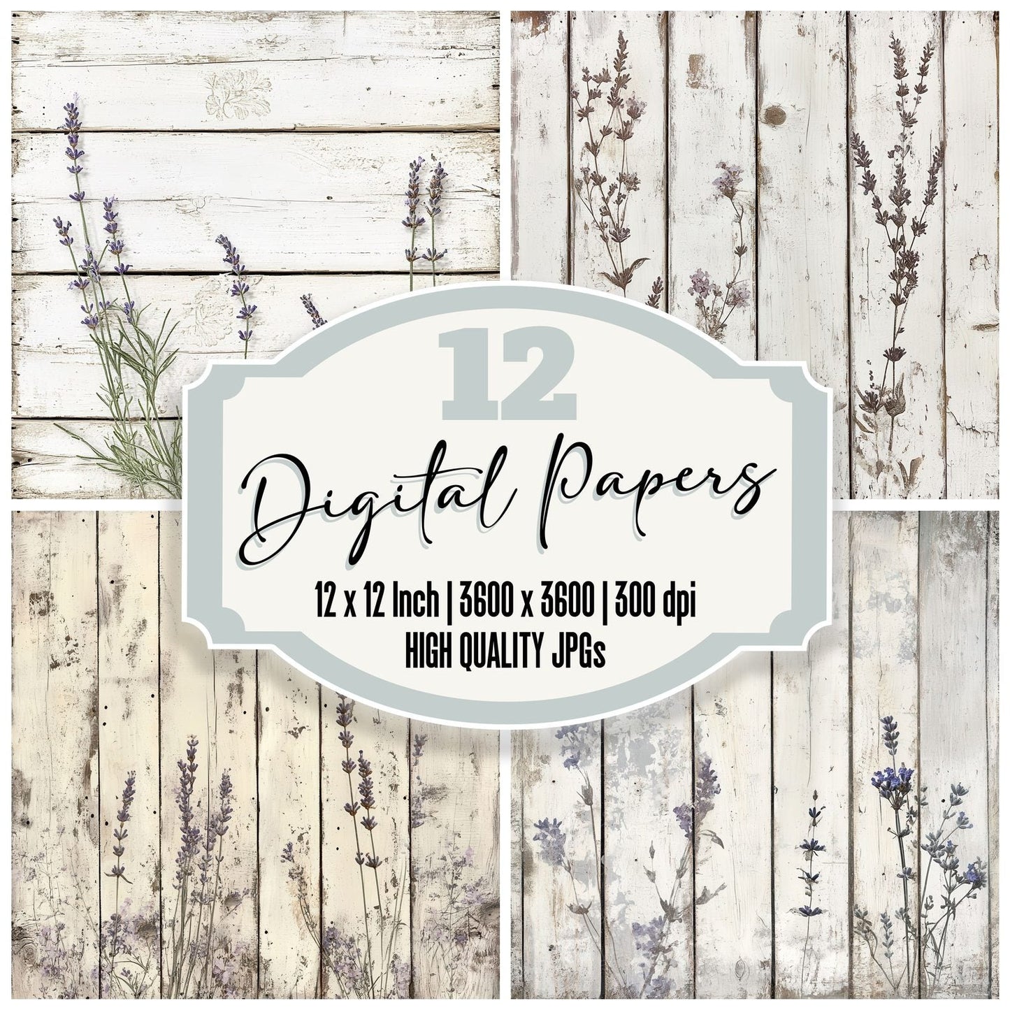 Sunbleached Botanica Panel Digital Paper Pack (DDD003895)