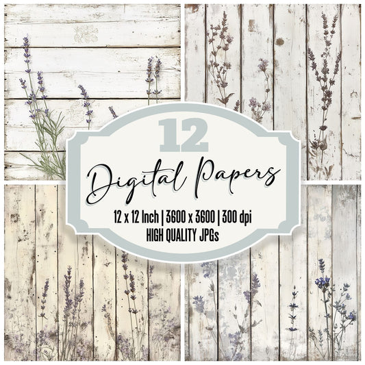 Sunbleached Botanica Panel Digital Paper Pack (DDD003895)