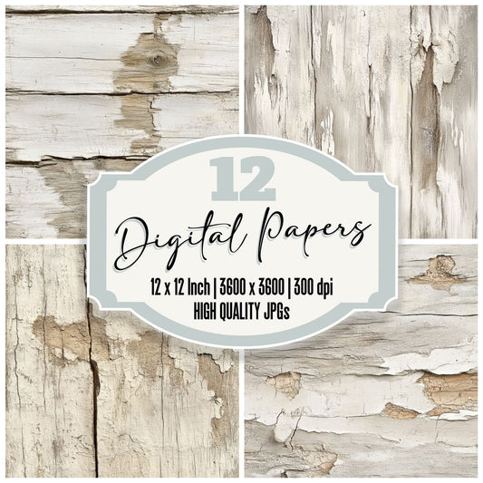 Sunbleached Driftwood Digital Paper Pack (DDD003896)