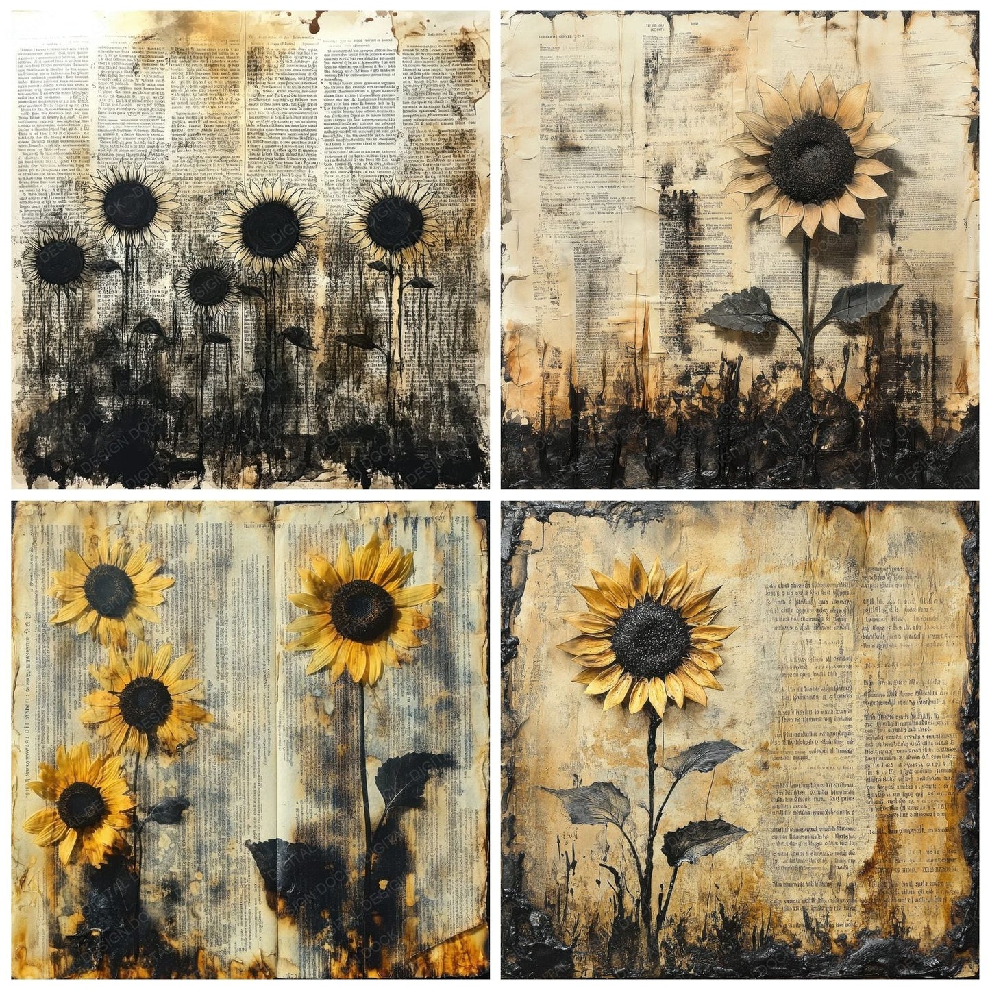 Sunflower Book Wax Digital Paper Pack (DDD003897)