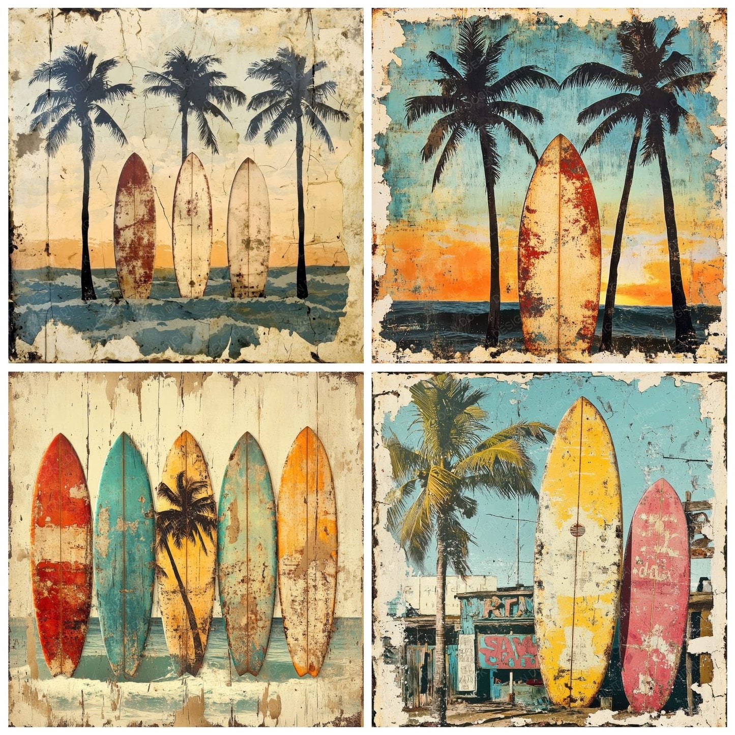 Surfboards Shack Rust Digital Paper Pack (DDD003915)