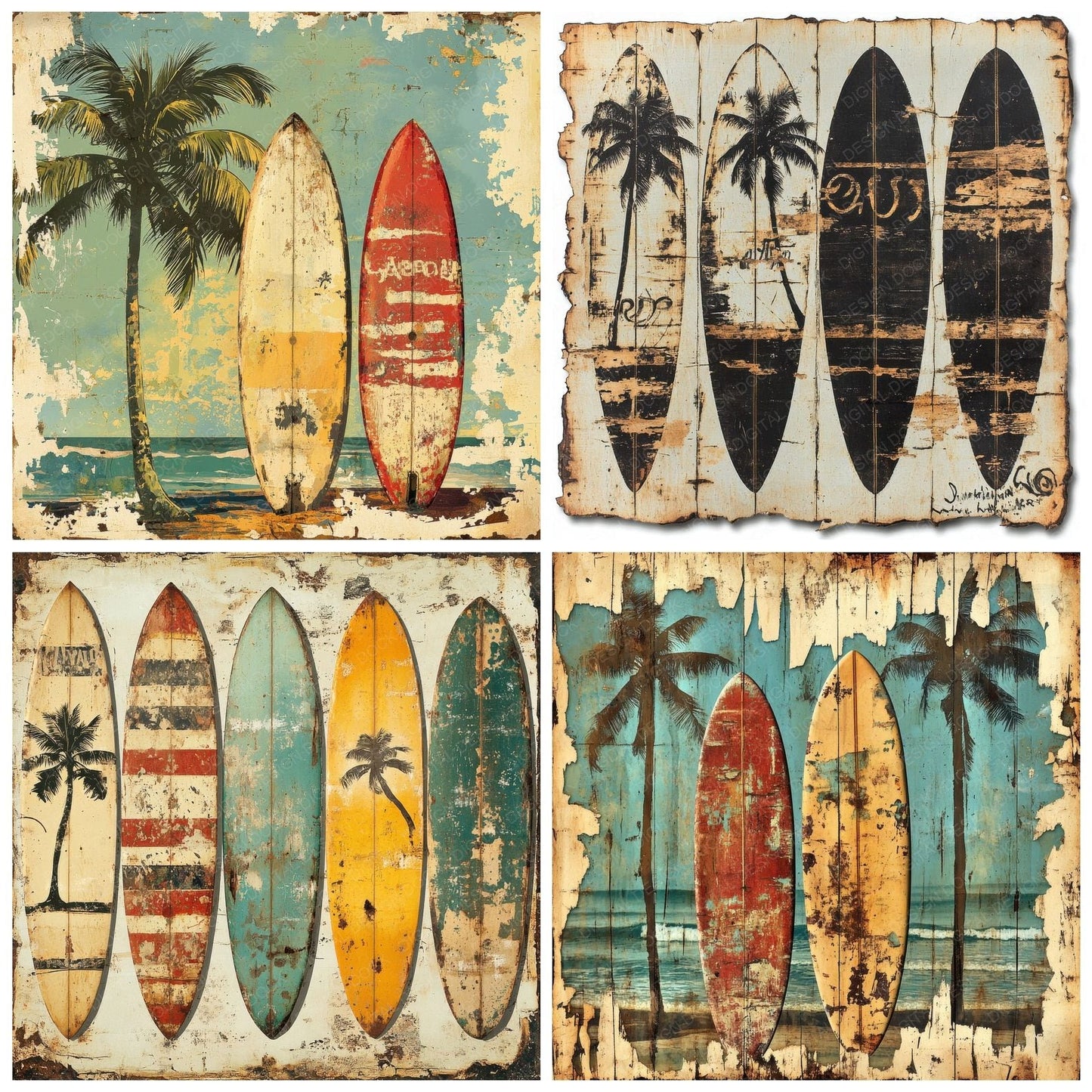 Surfboards Shack Rust Digital Paper Pack (DDD003915)