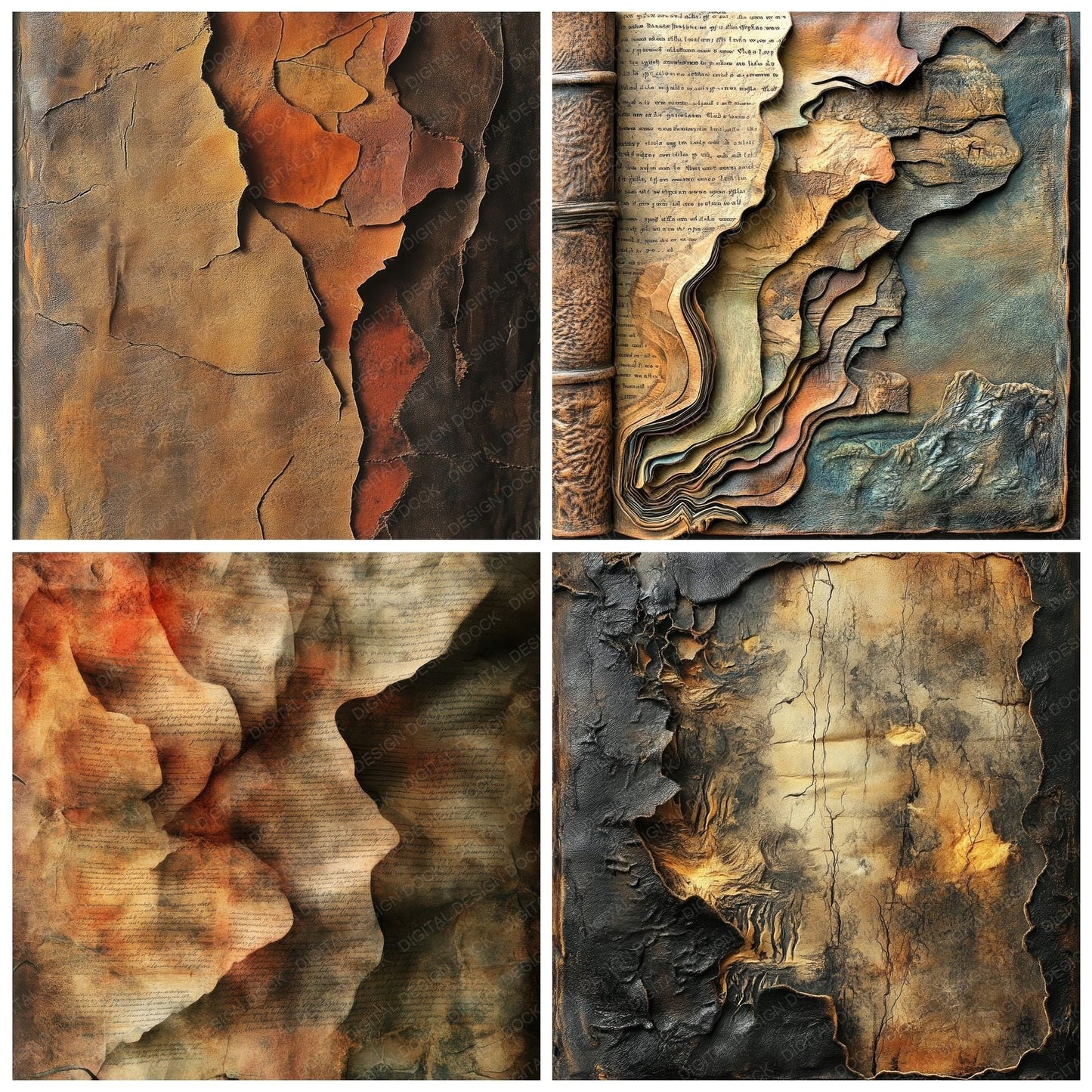 Surreal Parchment Digital Paper Pack (DDD003919)