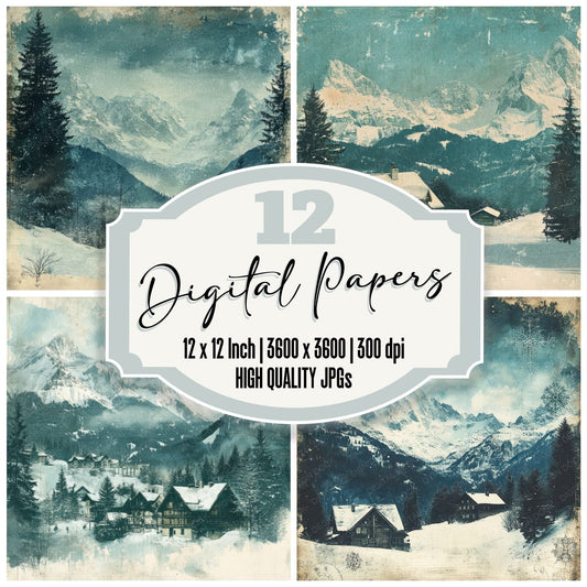 Switzerland Alpine Digital Paper Pack (DDD003927)
