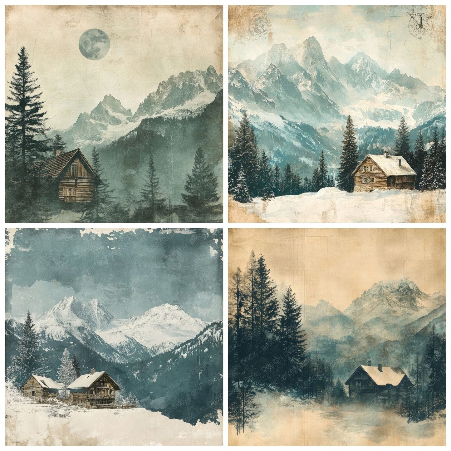 Switzerland Alpine Digital Paper Pack (DDD003927)