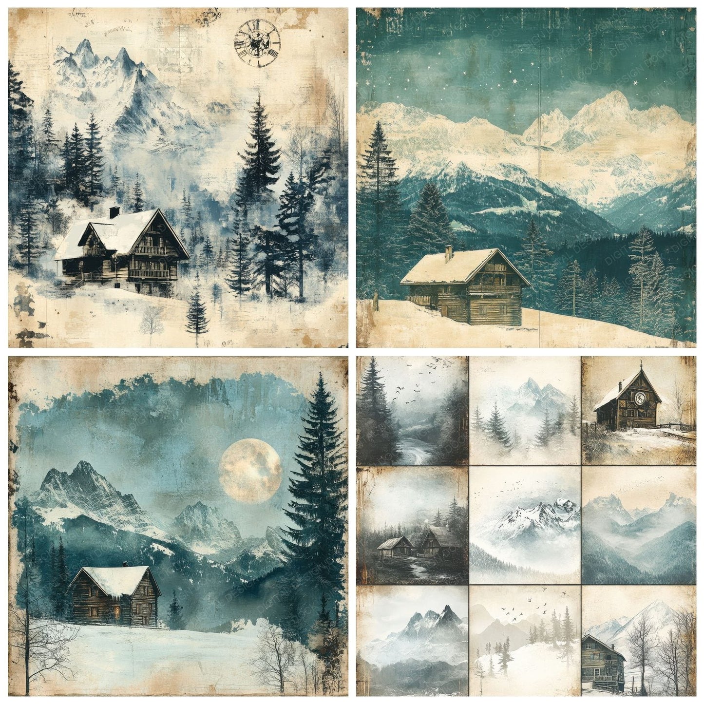 Switzerland Alpine Digital Paper Pack (DDD003927)