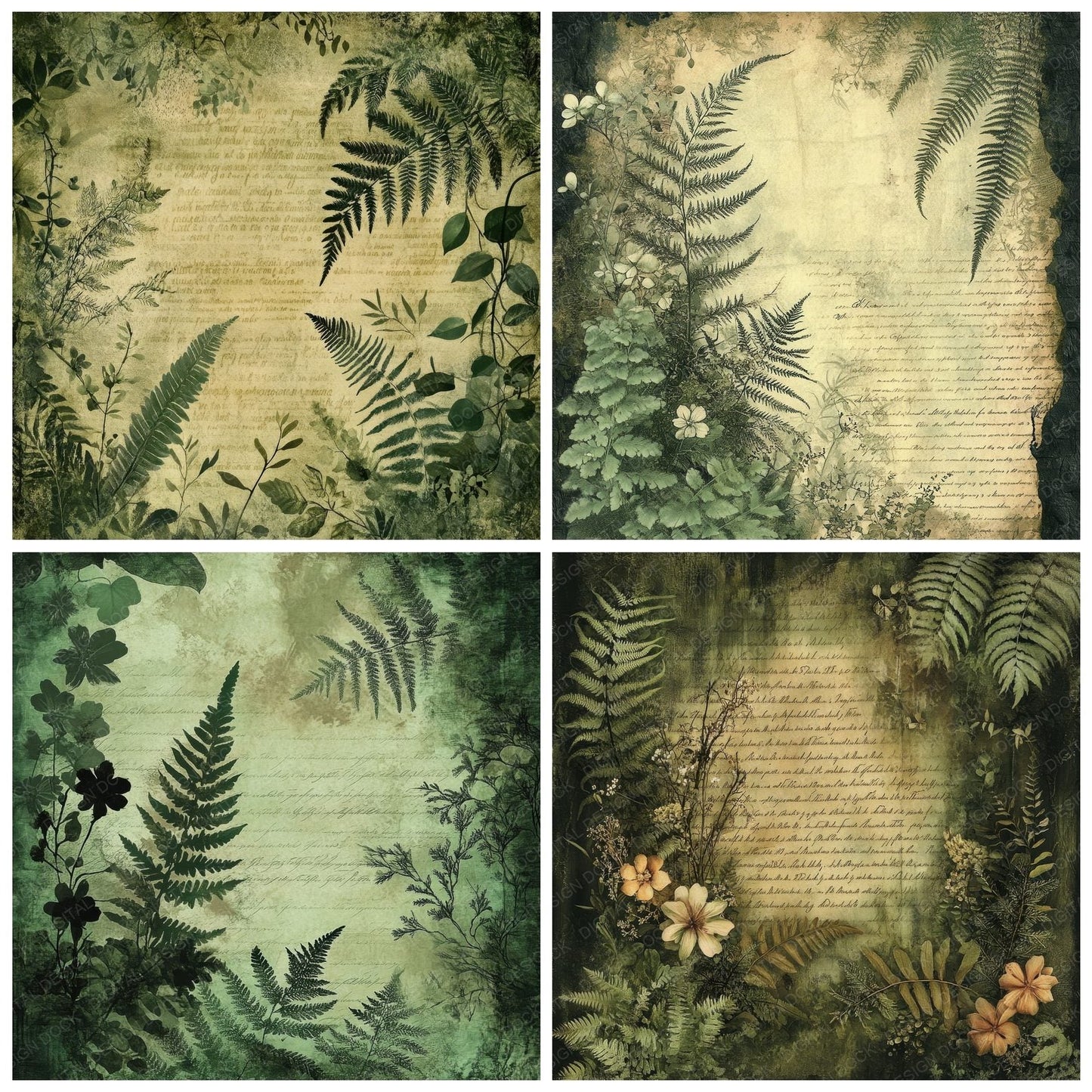 Sylvan Fern Bark Digital Paper Pack (DDD003928)