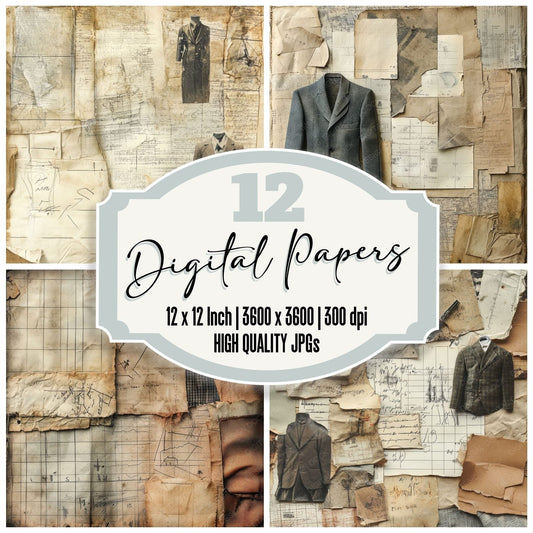 Tailor Wool Marks Digital Paper Pack (DDD003935)