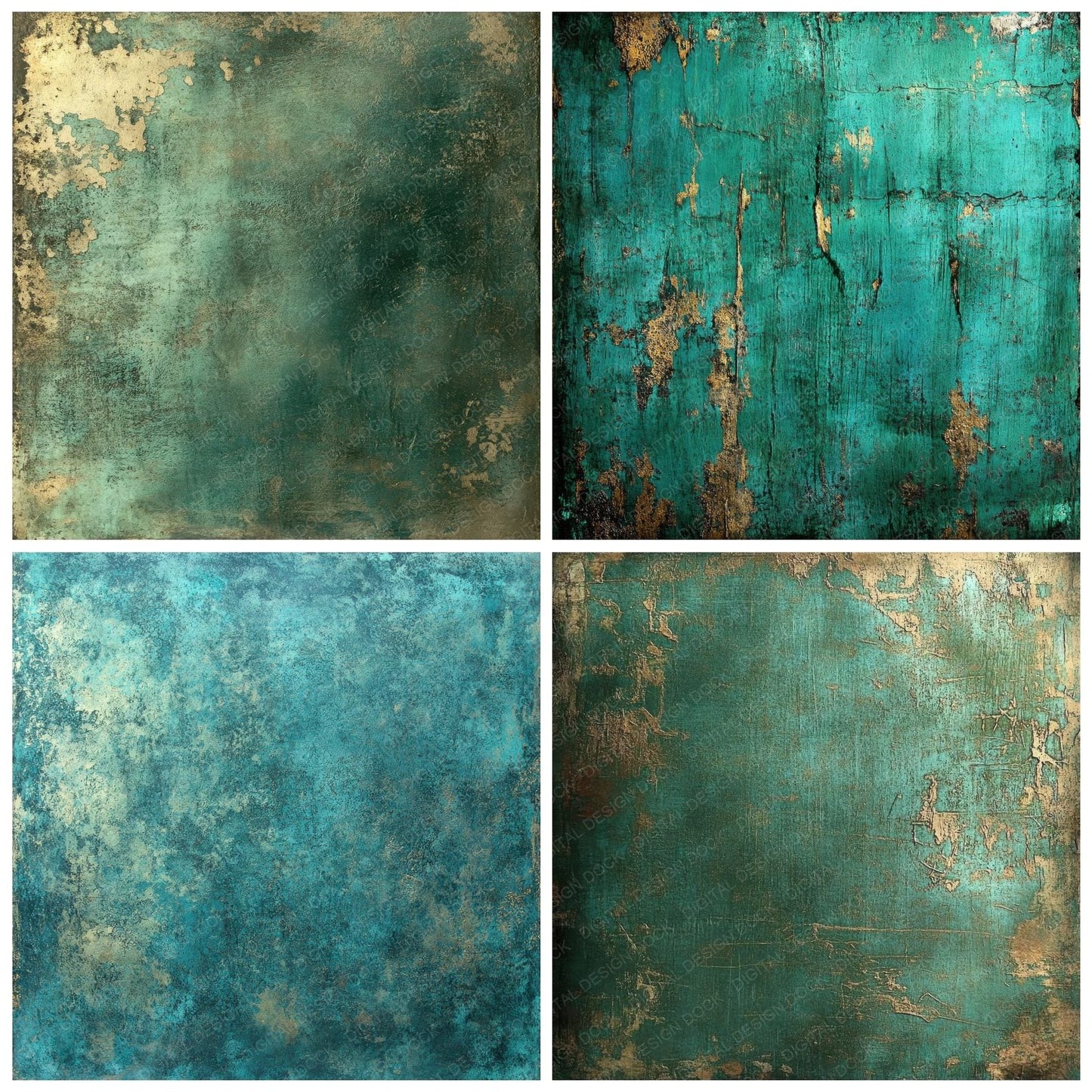 Tarnished Brass Background Digital Paper Pack (DDD003944)