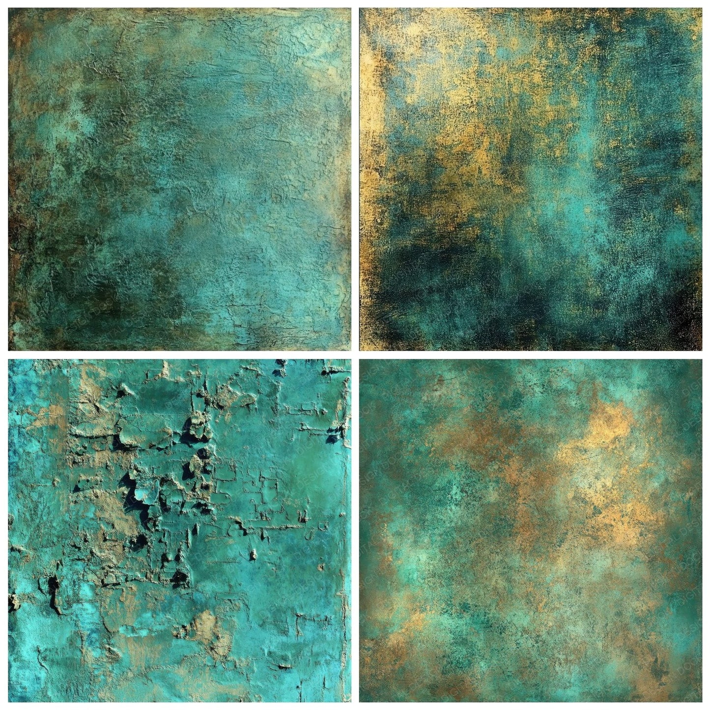 Tarnished Brass Background Digital Paper Pack (DDD003944)