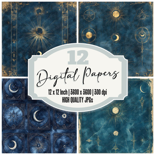 Tarot Arcana Moon Digital Paper Pack (DDD003946)