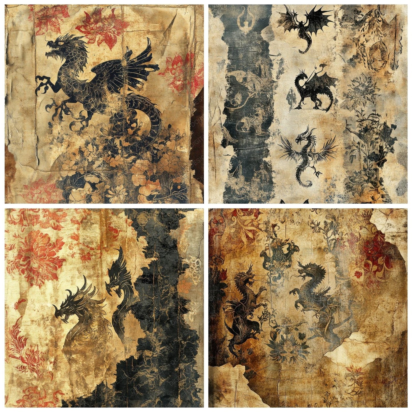 Tattered Legend Weave Digital Paper Pack (DDD003947)